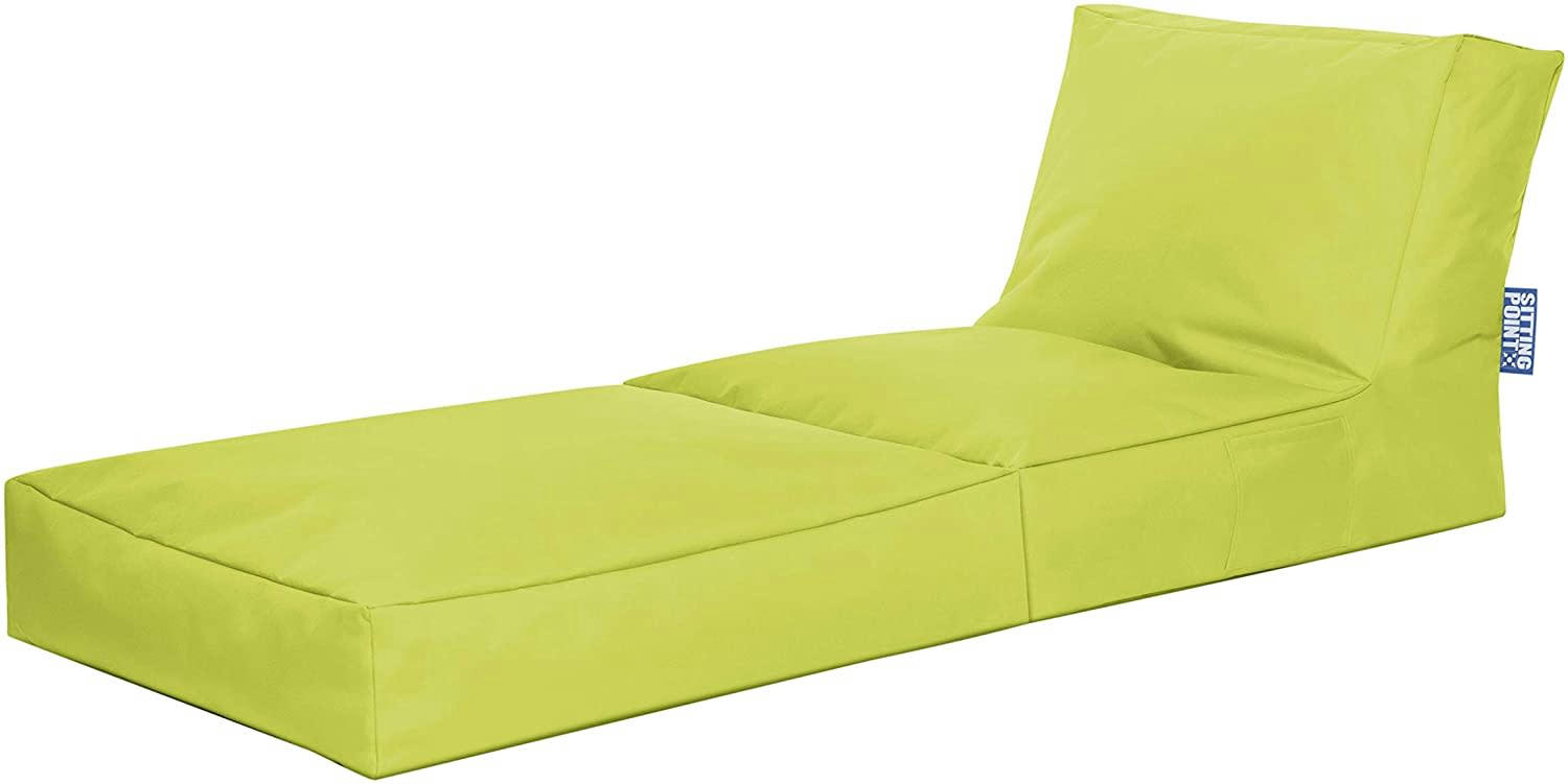 TWIST - Pouf extérieur uni vert anis dépliable  70x80x90