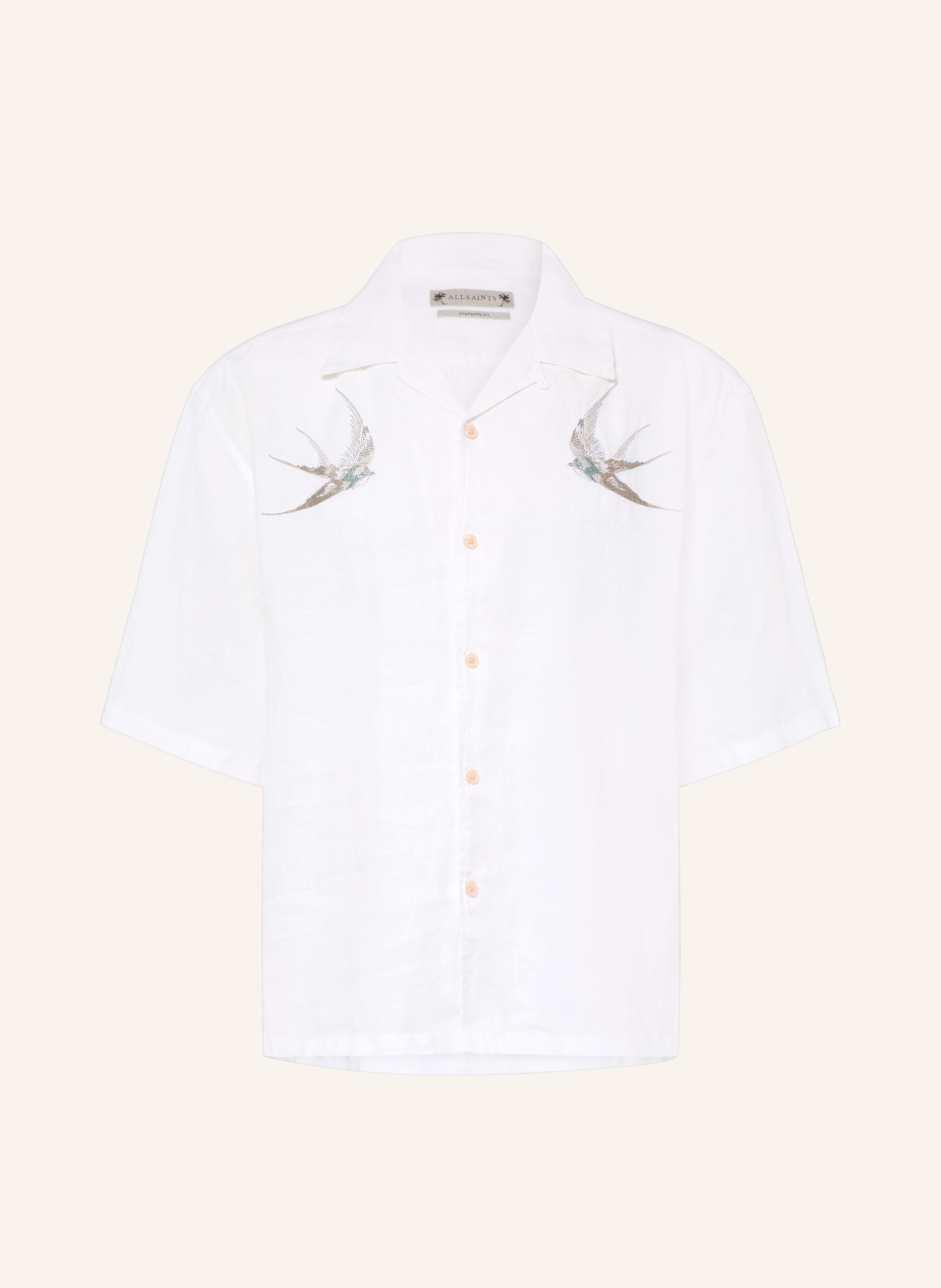 ALLSAINTS Resorthemd Oversized Fit aus Leinen