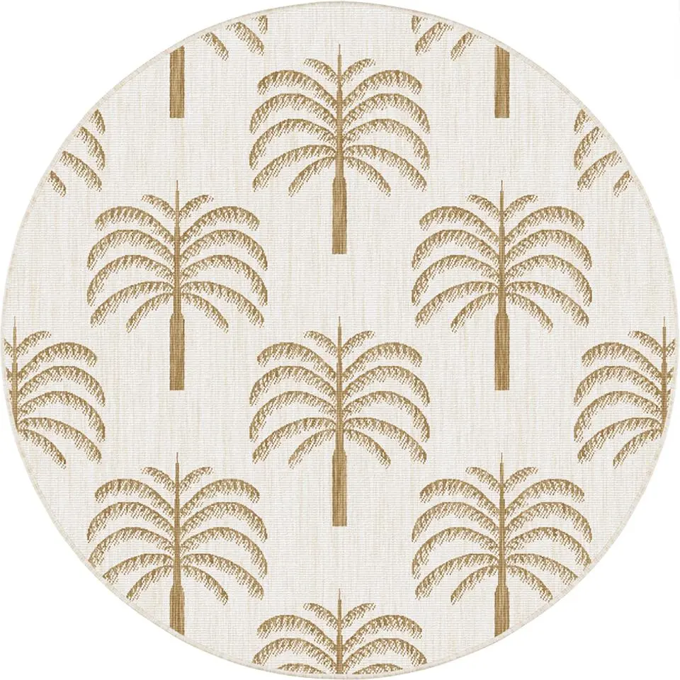 Interieur05 rond buitenkleed jute Oase - 200 x 200 cm