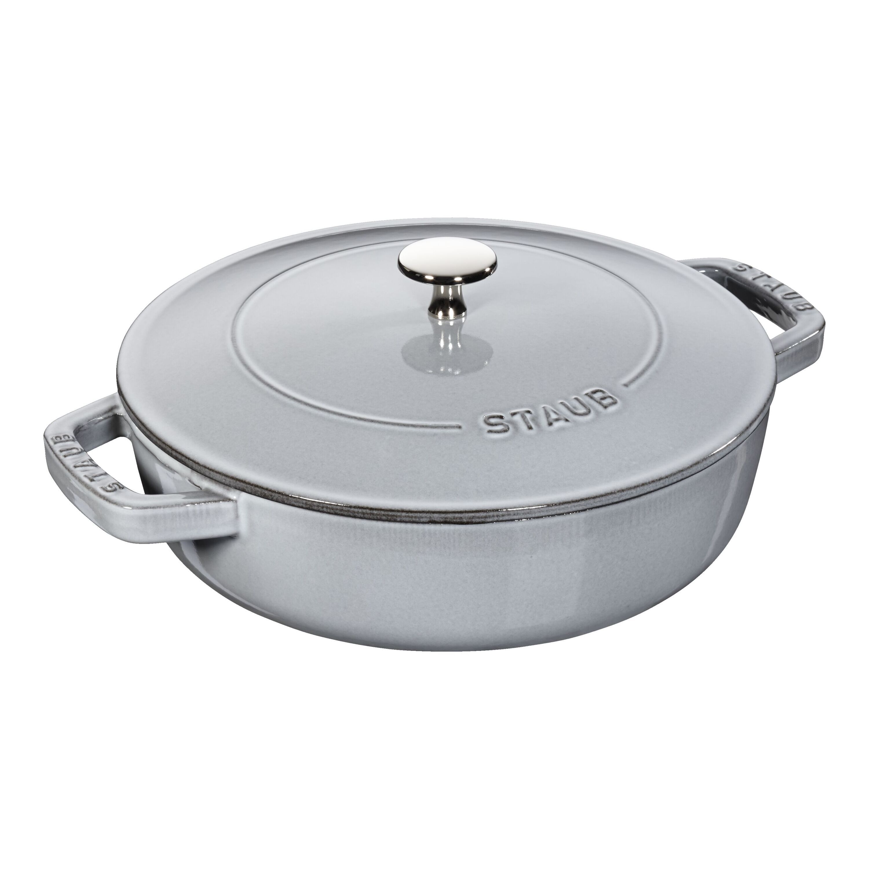 24 cm round Cast iron Saute pan Chistera graphite-grey