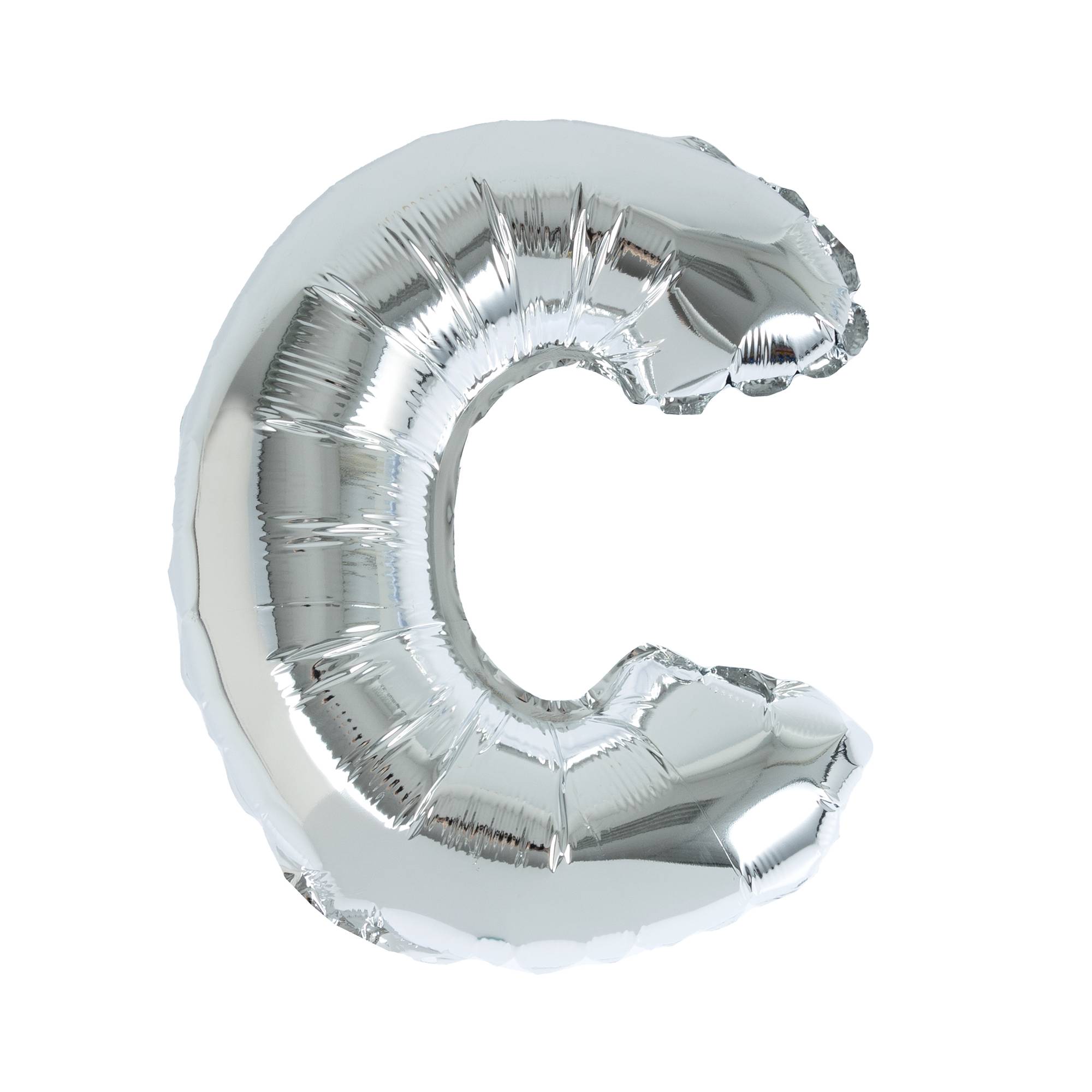 Silver Foil Letter C Balloon