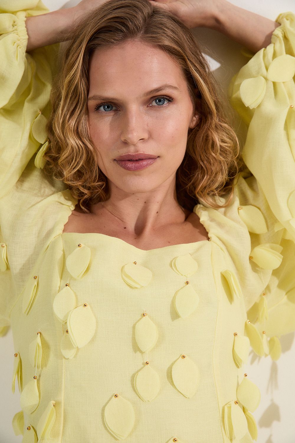 KarenMillen Applique Balloon Sleeve Woven Top