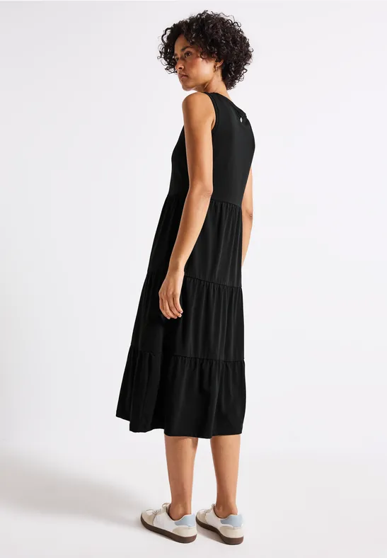 Jersey-Kleid mit Volants