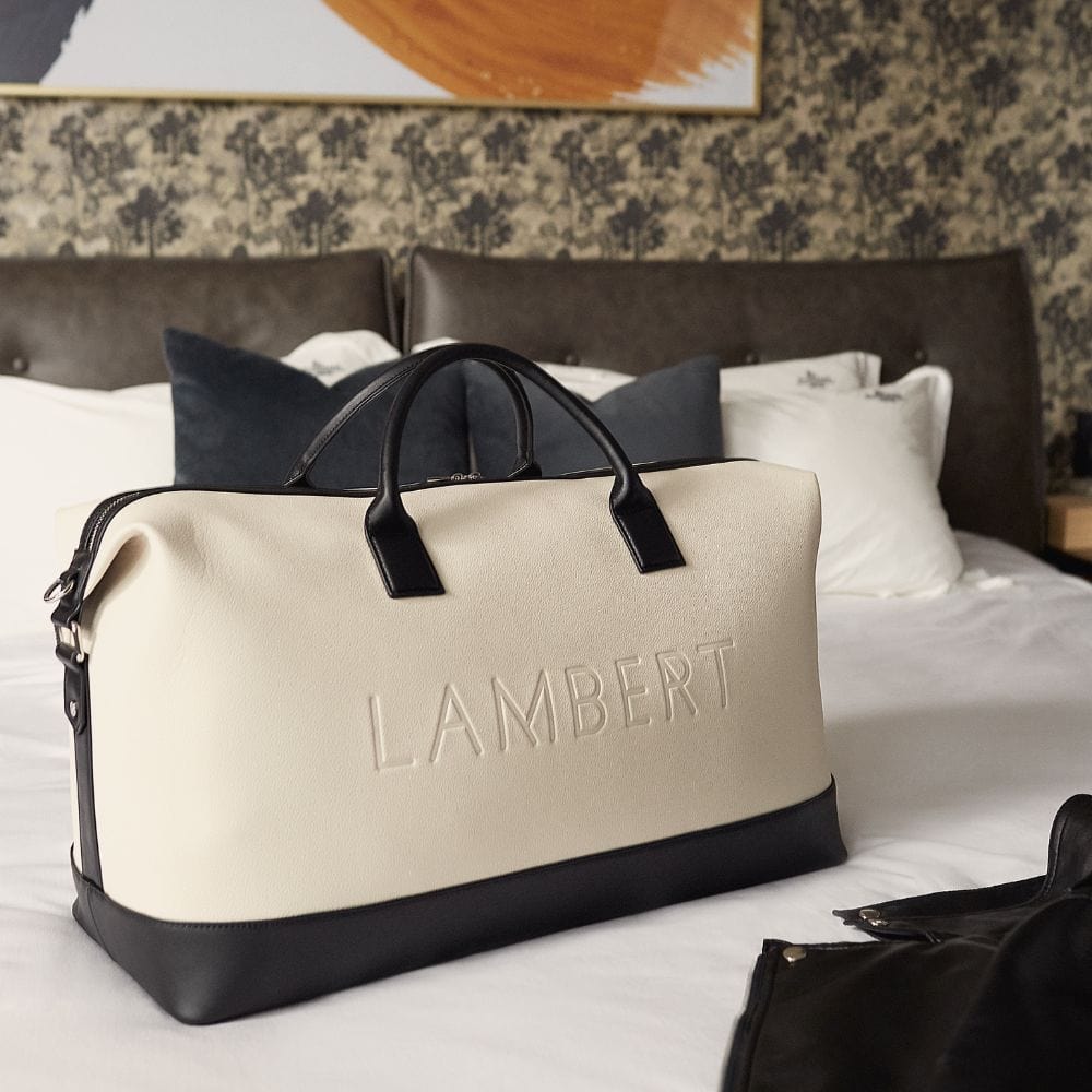 The June - Oyster Vegan Leather Travel Bag