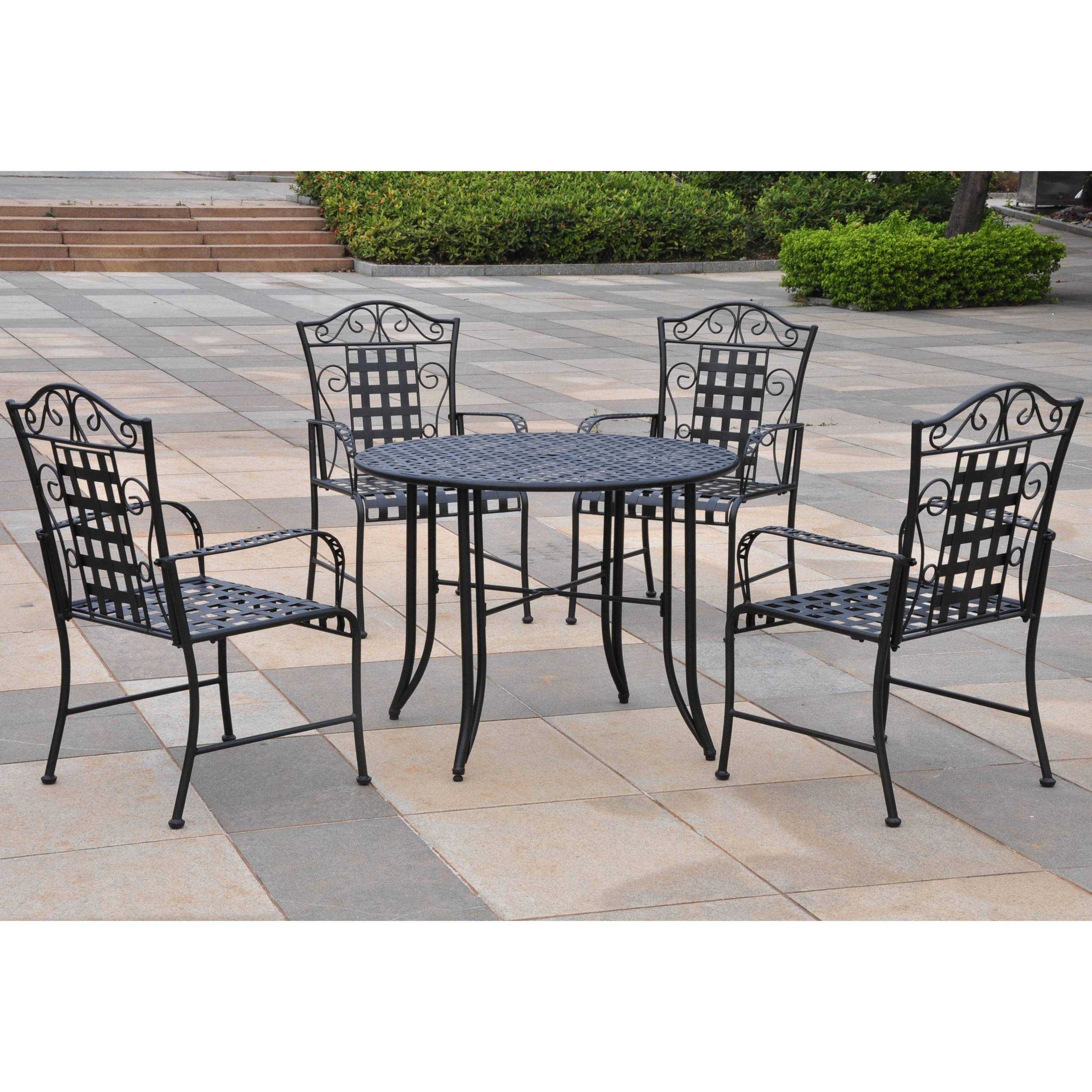 Mandalay 5-Piece Iron Patio Dining Set