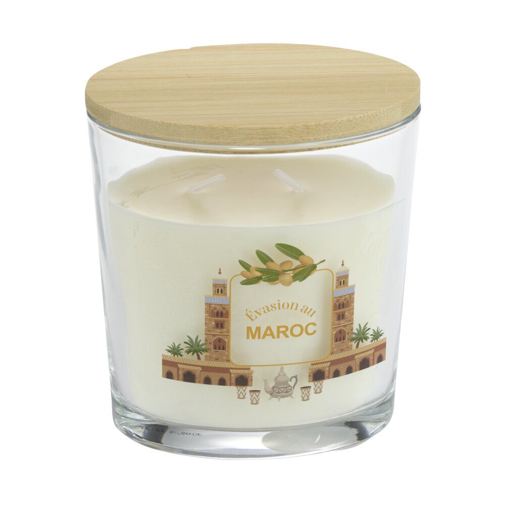 Bougie parfumée Ambiances Devineau 2 mèches Maroc senteur argan 30H