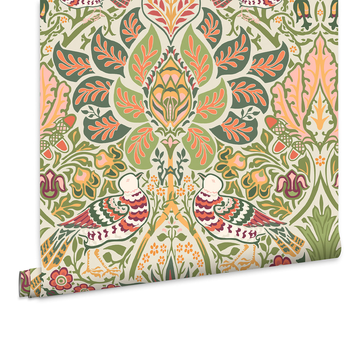 William Morris at Home Vliesbehang - Dove & Rose Olive - 1000x52