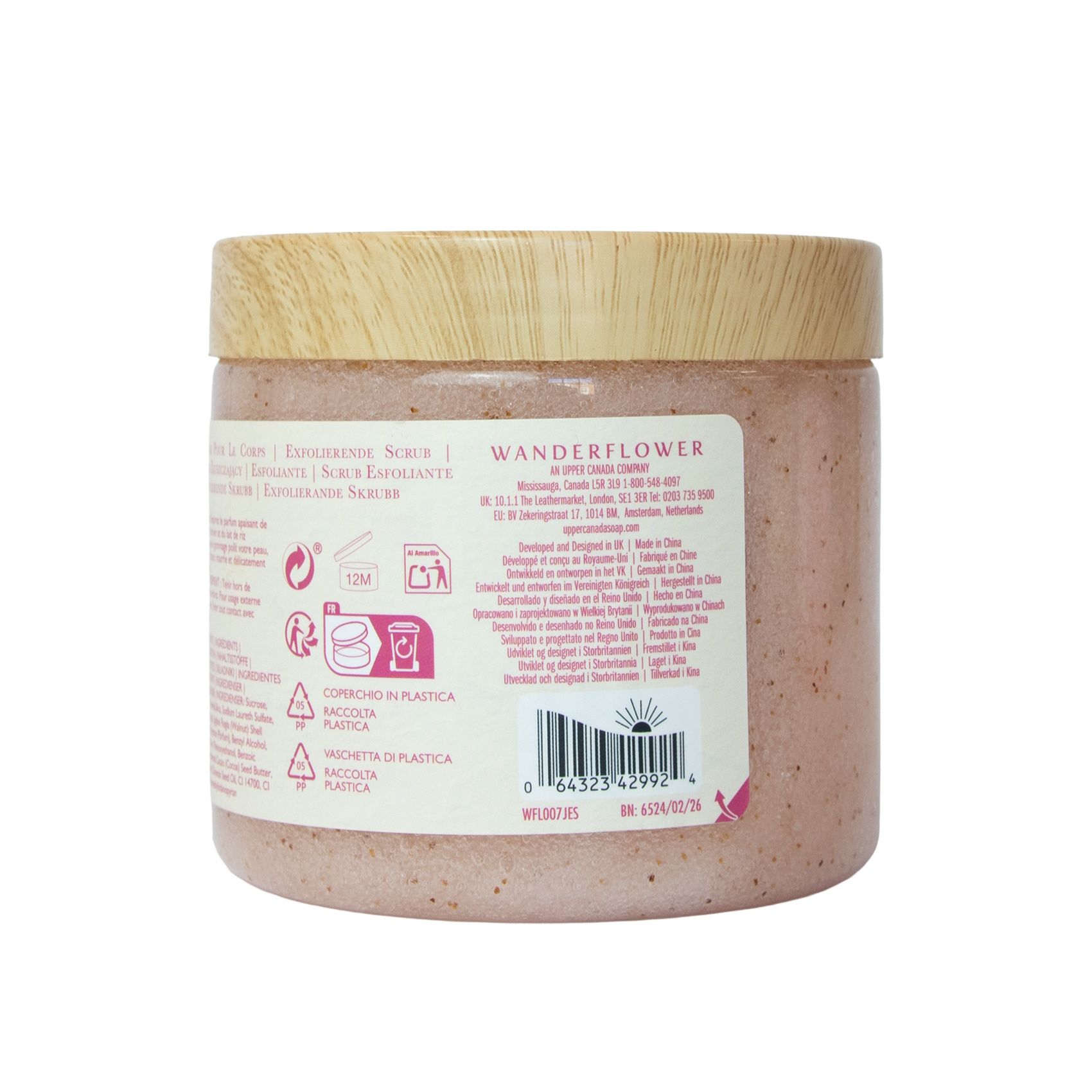 Wanderflower Essence of Japan Exfoliating Body Sugar Scrub 450g