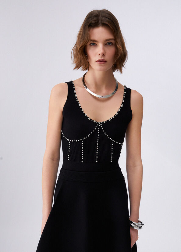 Body con ricami gioiello