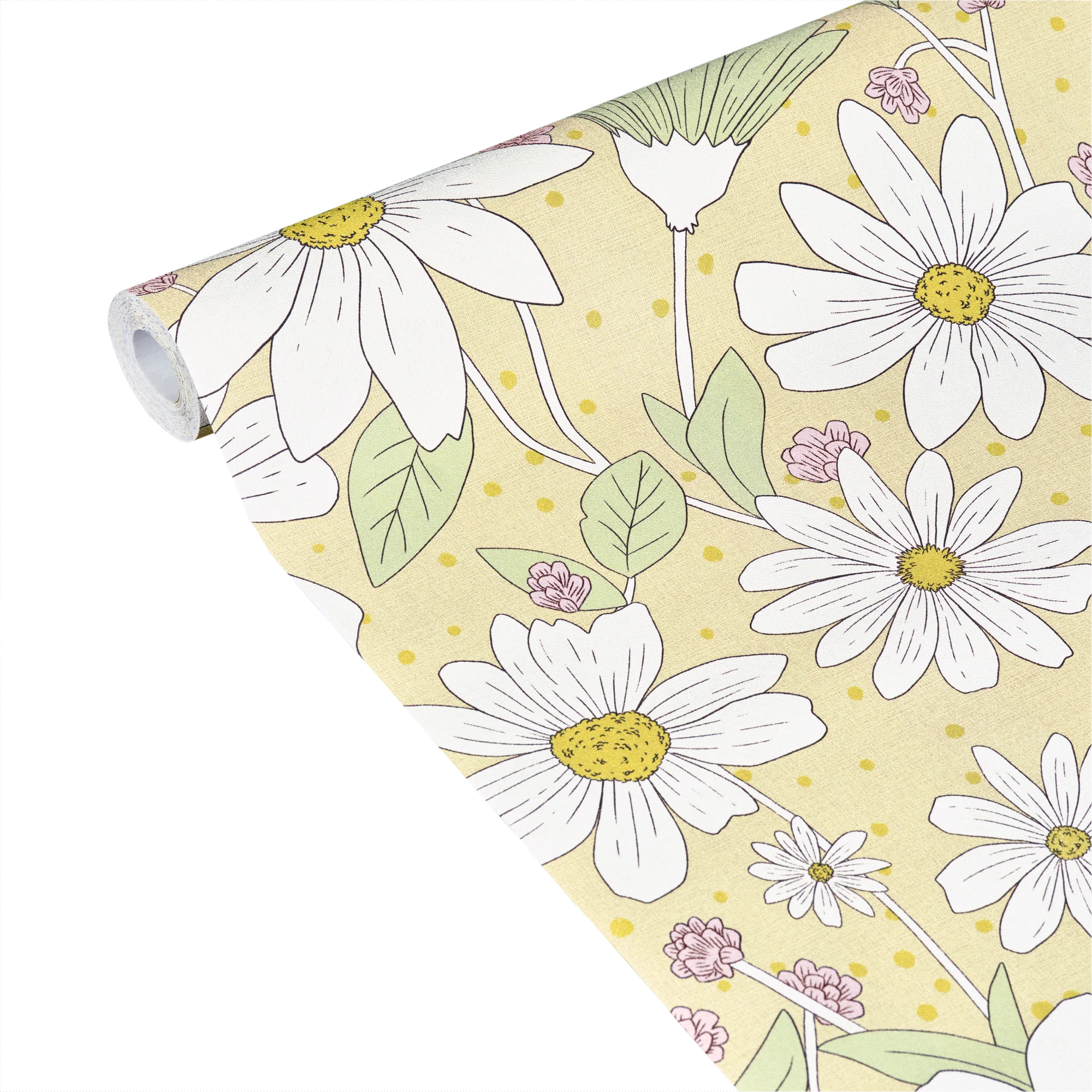 4MURS Papier peint intissé MARIDA coloris Jaune beurre