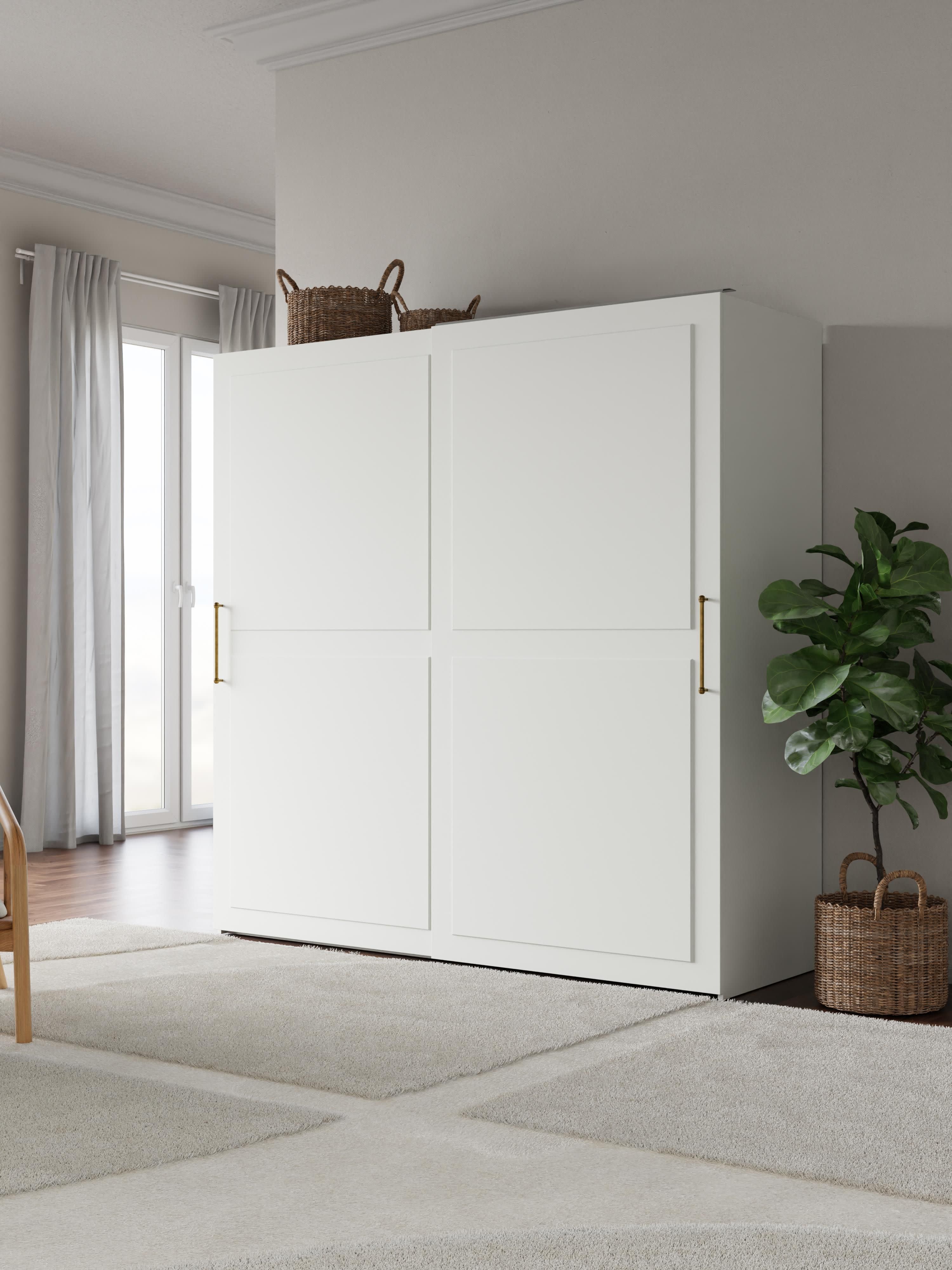 Modularer Schwebetürenschrank Charlotte, 200 cm Breite, in verschiedenen Größen