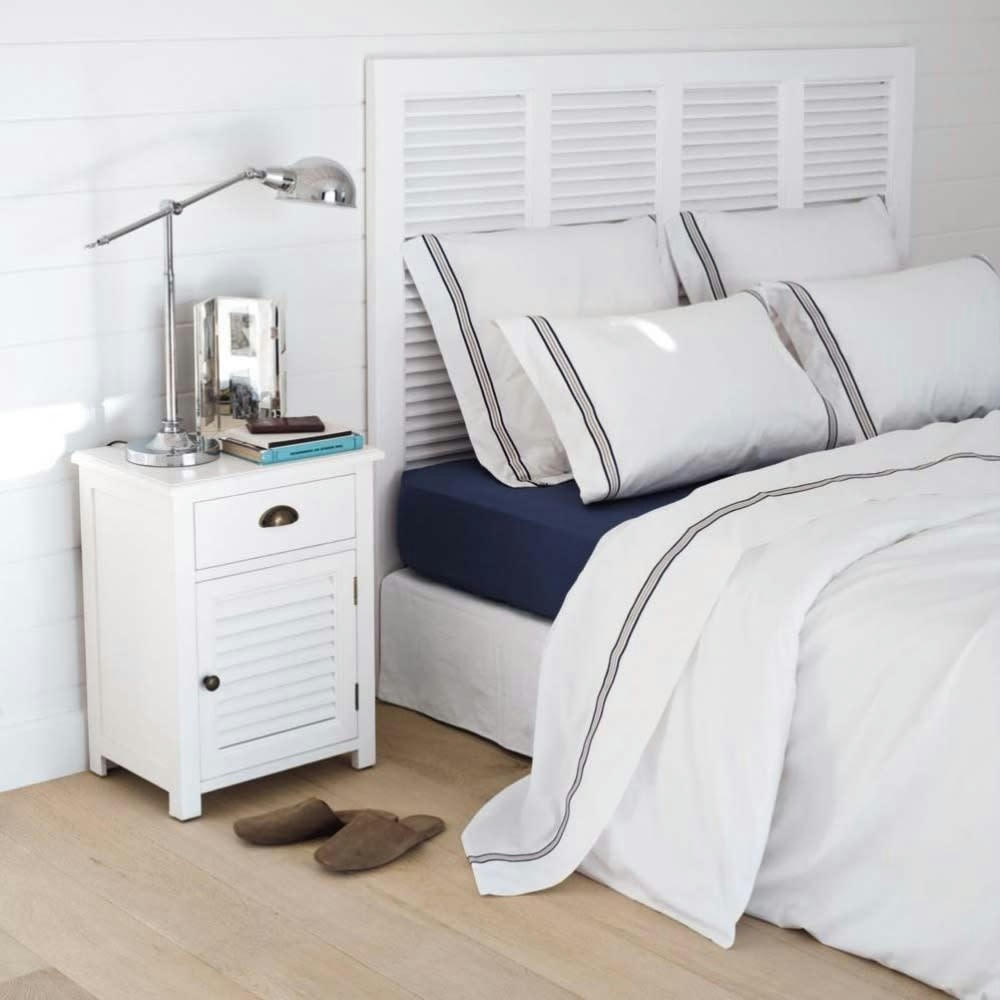 Barbade - Tête de lit en bois blanche L 160 cm