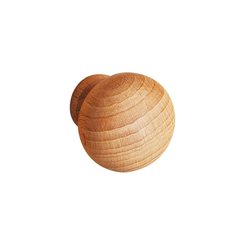 Bouton sphérique en hêtre Ø 30 mm