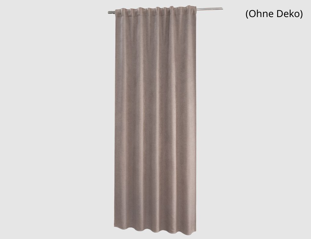 Verdeckte Schlaufe Barcelona Taupe 245x135cm