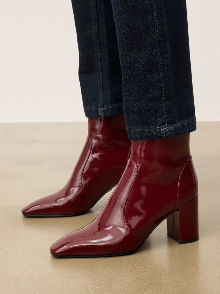 Maroon stiletto boots