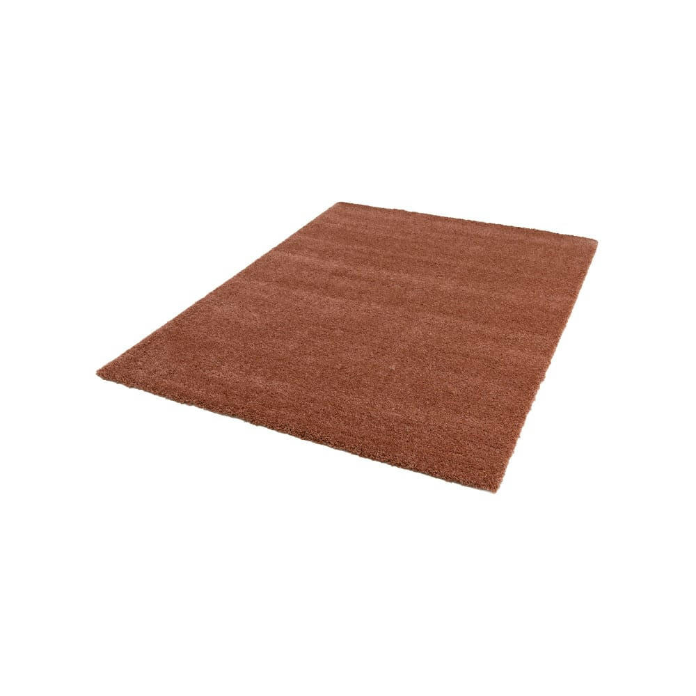 SPRINGS I - Tapis à poil long lavable en machine terracotta 120x170 cm