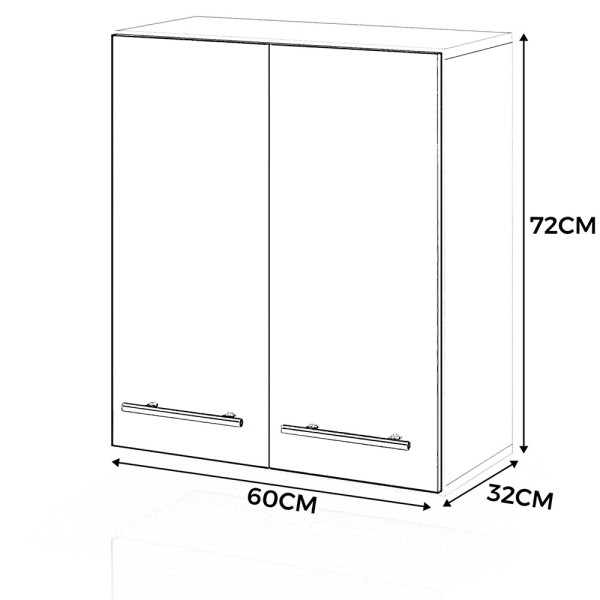 Szafka kuchenna modułowa uchwyty górna 60cm spremium sonoma