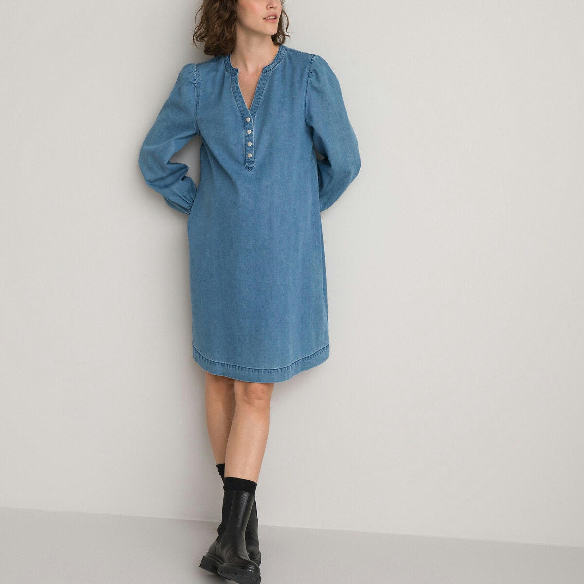 Robe de grossesse, en denim