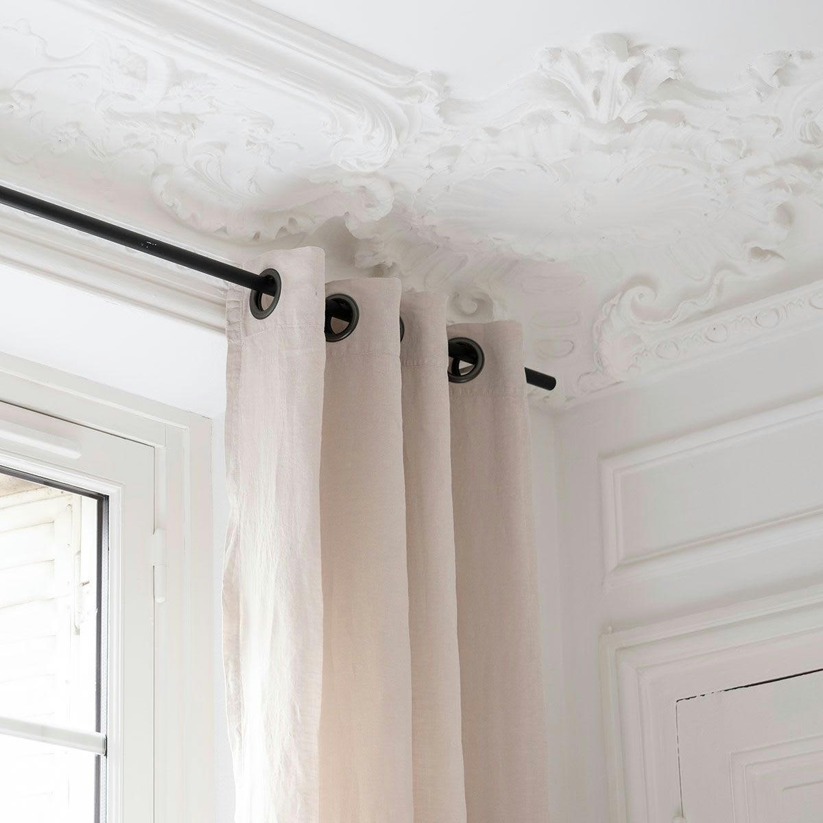 OSLO - Rideau à oeillets en lin lavé sable