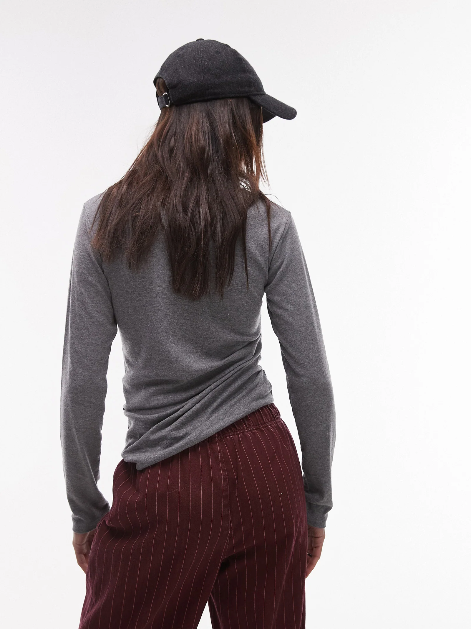 Hitched Side Long Sleeve Top