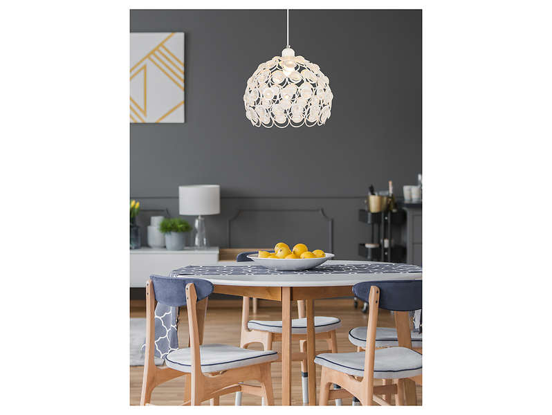 Lampa wisząca Florence stalowa biała