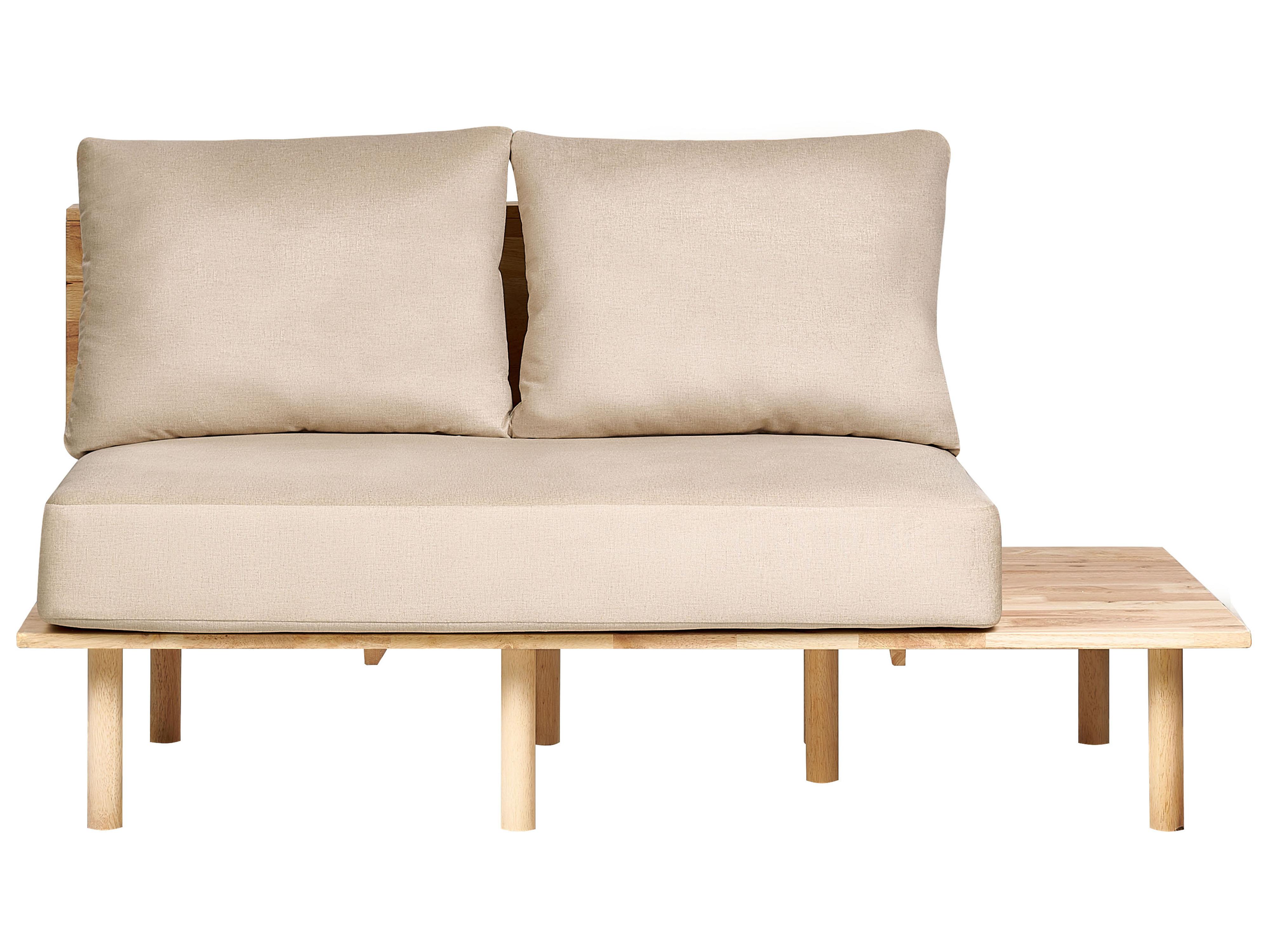 Sofa 2 Seater SALO Fabric Sand Beige with Tables
