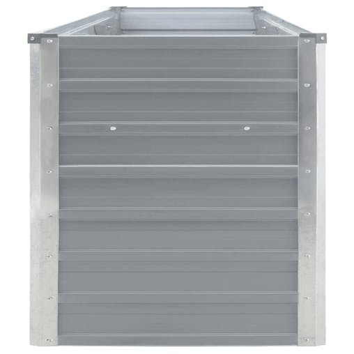 NNEVL Garden Raised Bed Galvanised Steel 320x40x45 cm Grey