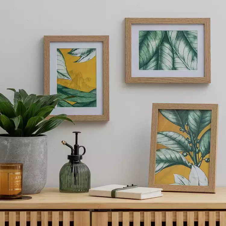 Habitat Oak Effect Wooden 3 Pack Picture Frame - Mixed Sizes