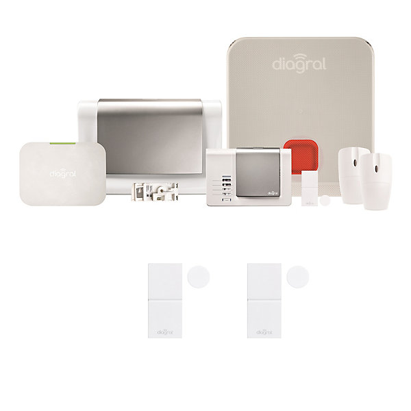 Pack alarme DIAGRAL Précision sirène / GSM DIAG04CSF et 2 détecteurs d'ouverture miniature DIAG39APX