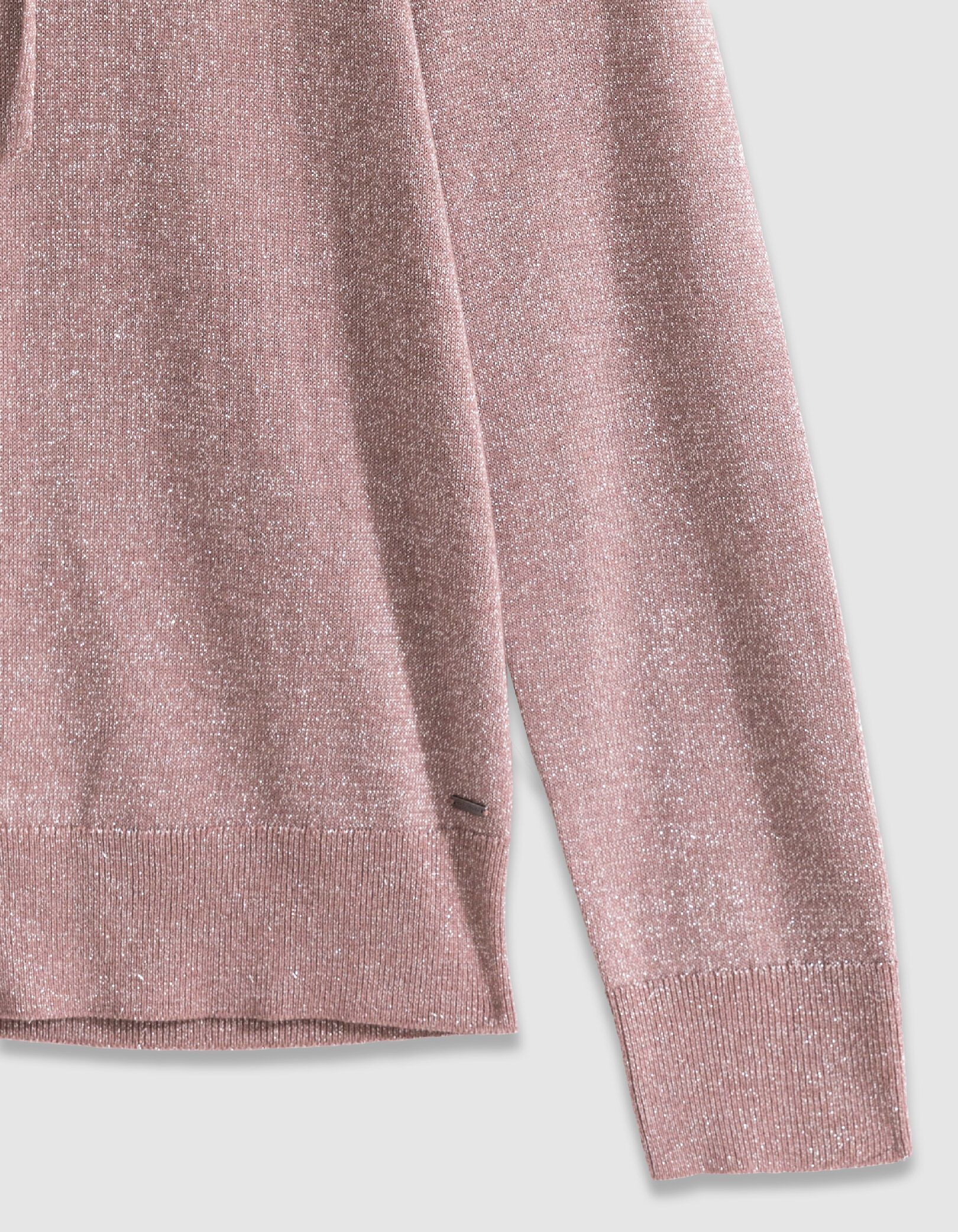 Cardigan capuche magnum tricot lurex chevrons dos Femme