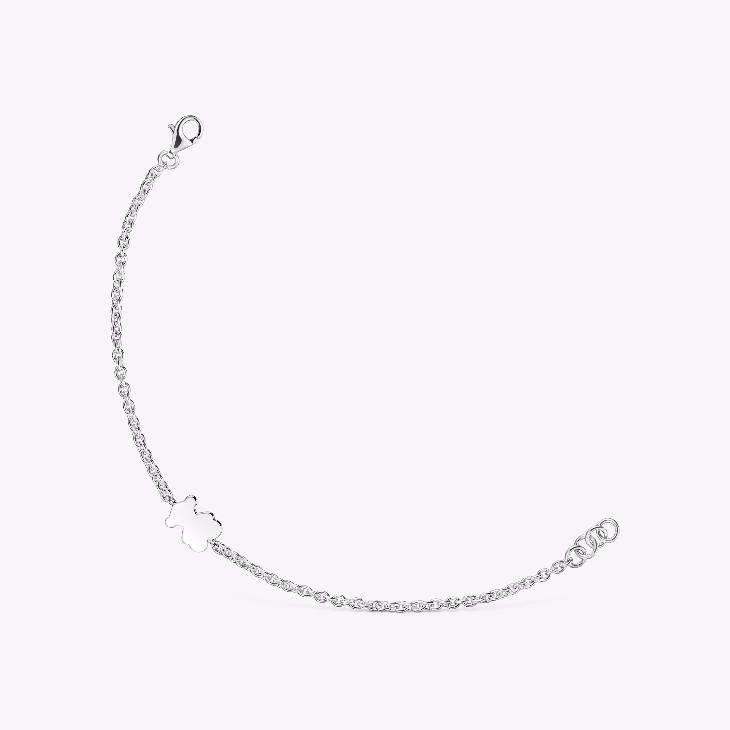 Pulsera cadena de plata y motivo oso Sweet Dolls