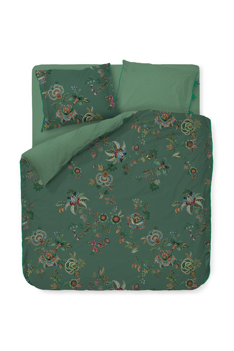 Pip Studio dekbedovertrek Cece Fiore - 240x200/220 cm - groen