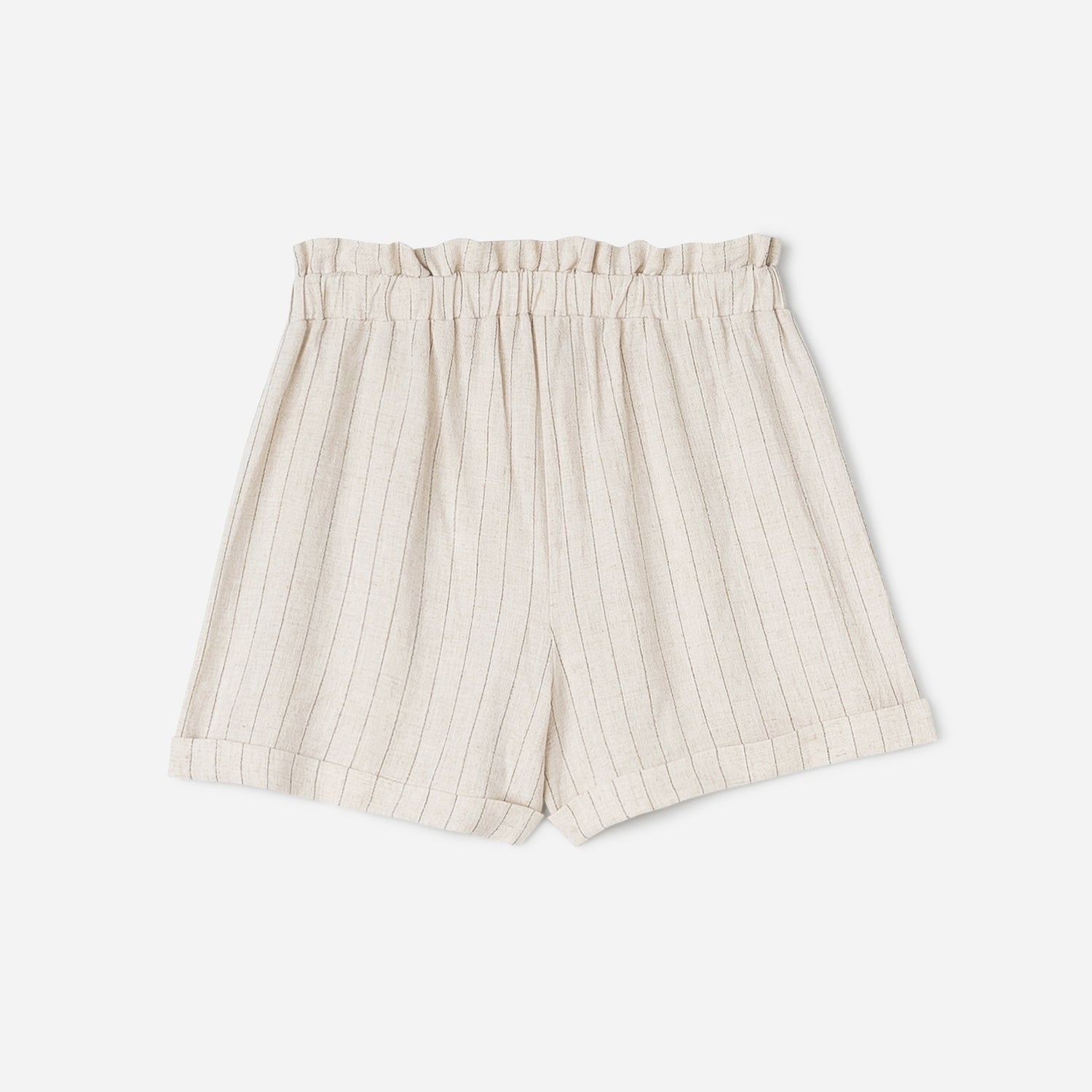 Short TEXTO beige rayures noires taille haute