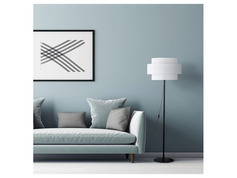 Lampa podłogowa Calisto White metalowa biała