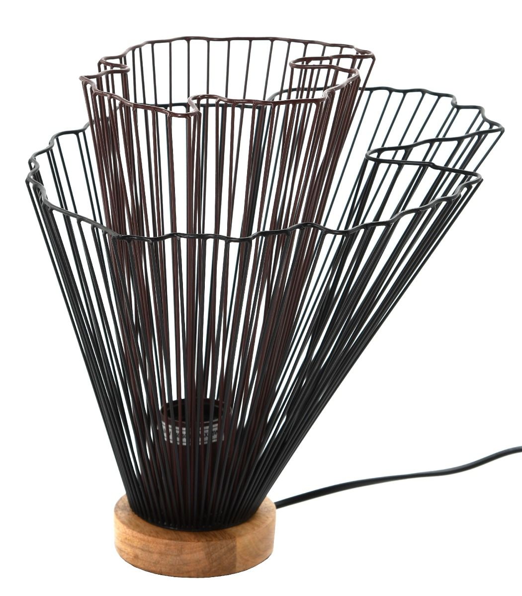 Lampka nocna Timeless Shadow stal czarna 25x25x31cm Miloo Home