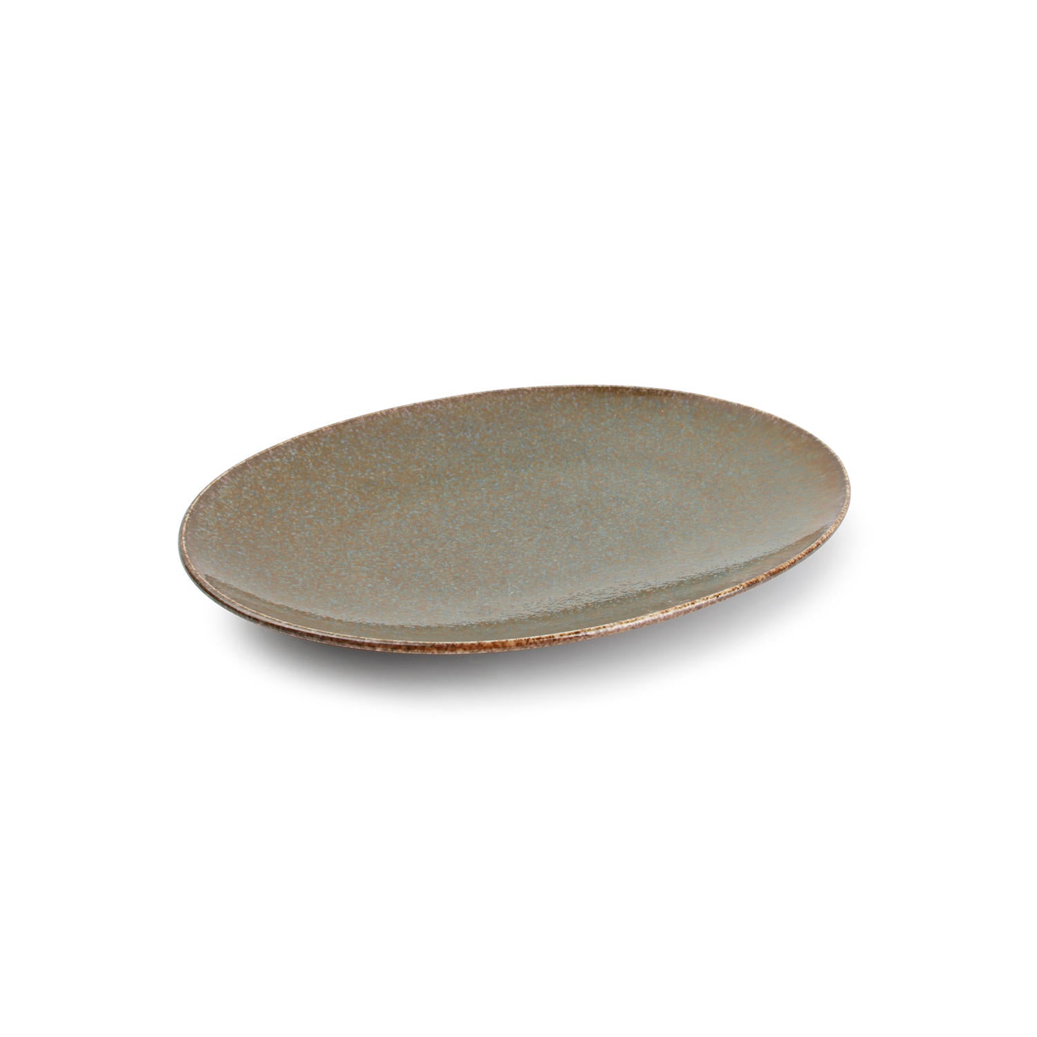 Bonbistro - Plat bord 24x17cm groen Cirro - Set van 4