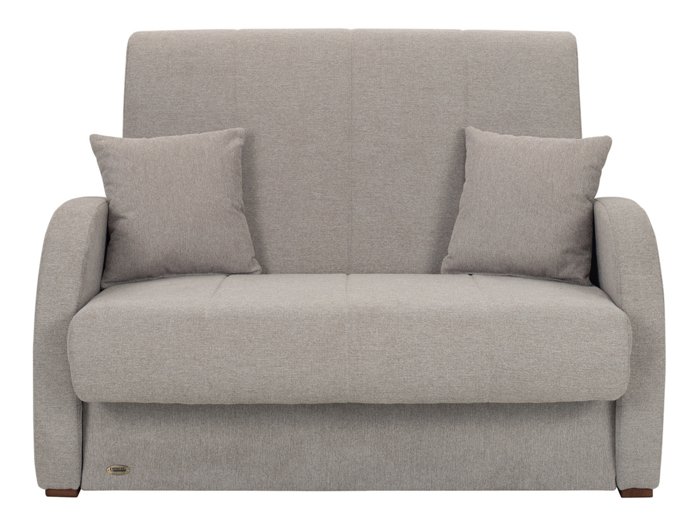 Sofa dwuosobowa Poli rozkładana z pojemnikiem beżowa