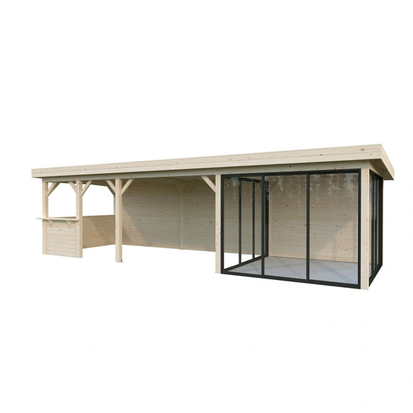 Pavillon »Lenna Set 416 Slide«, BxHxT: 876 x 245 x 300 cm, transparent tauchgrundiert