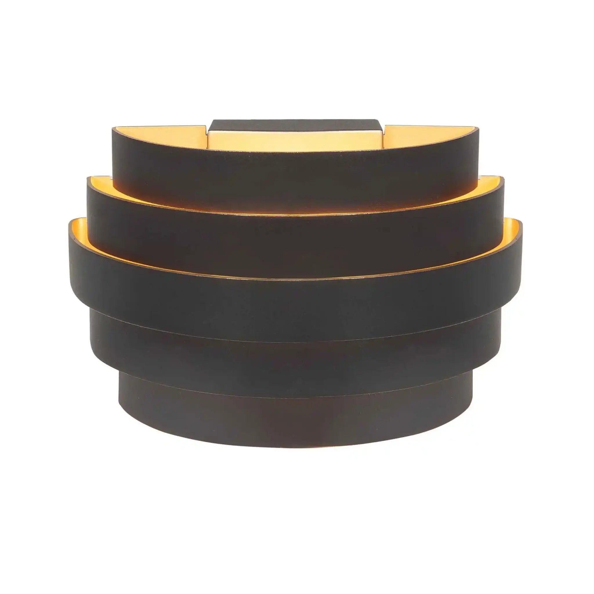 Highlight wandlamp Scudo - 1 lichts - 12.5 x 10.5  cm - zwart goud