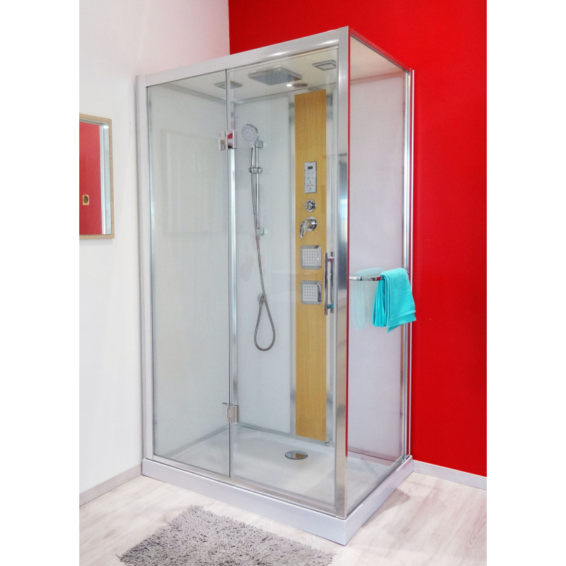 Cabine de douche hydromassante Soren rectangulaire 80 x 140 x 220 cm ONDEE