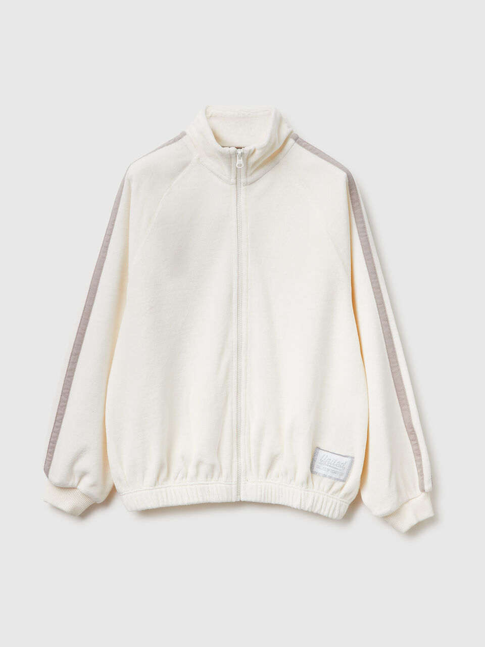 Sweatshirt in chenille with high neck