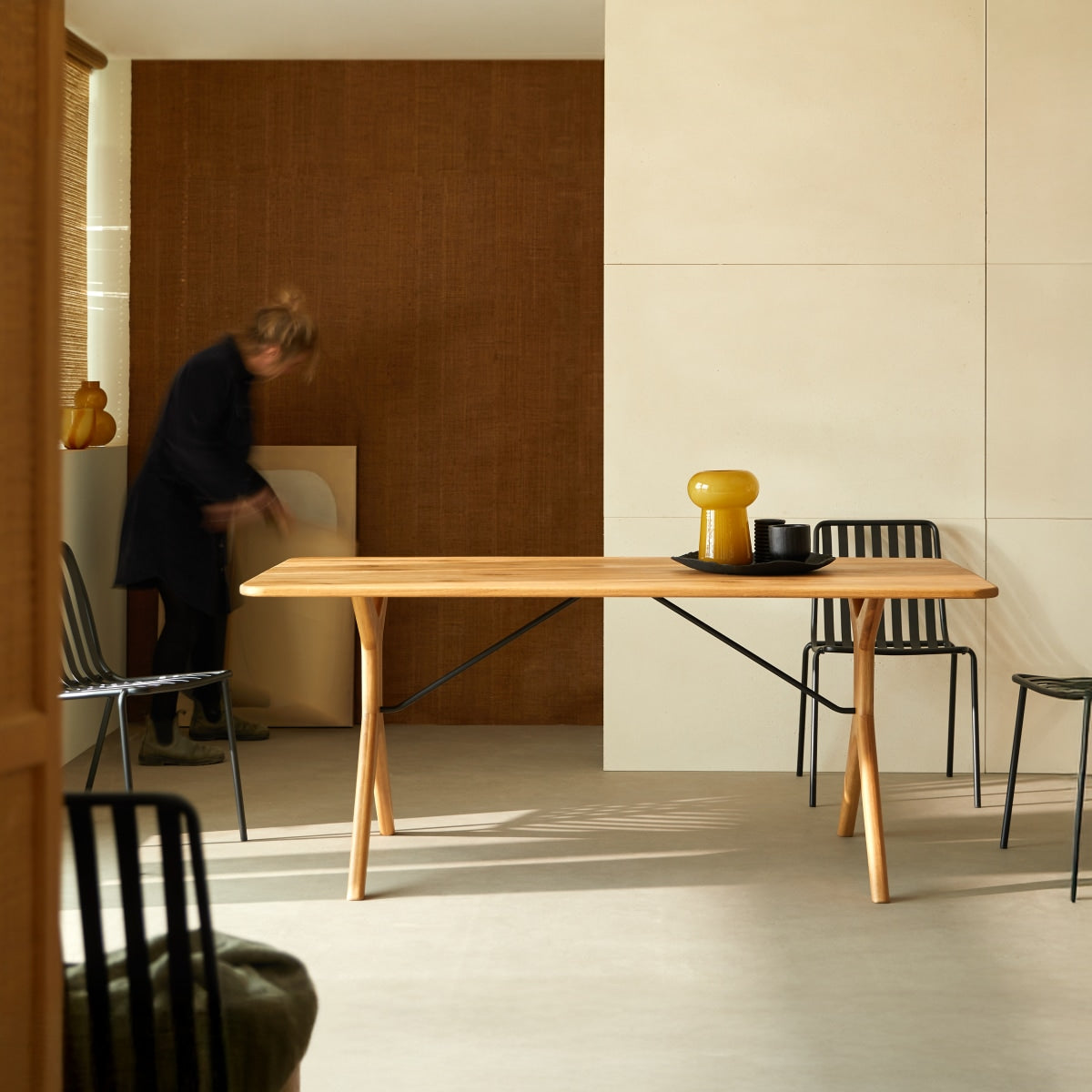 Tikamoon - Uitschuifbare tafel in massief eikenhout 6-12 pers. Martin