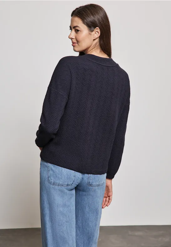 Strukturshirt mit Turtleneck