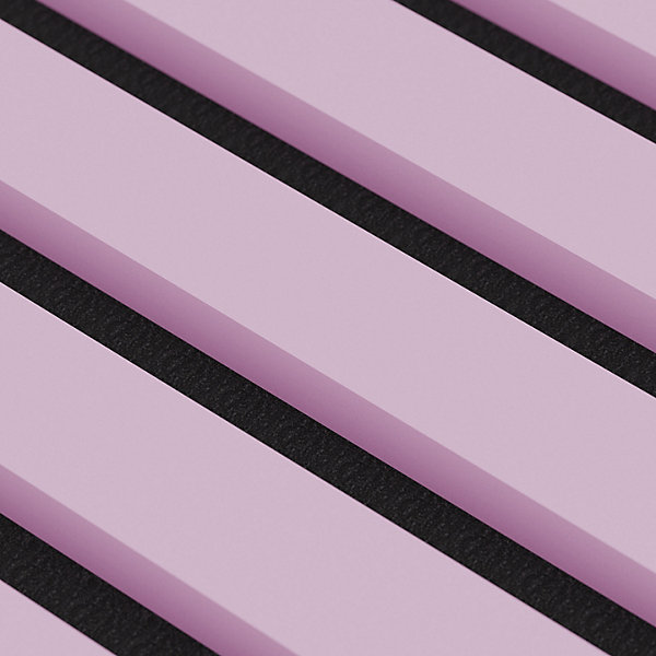 Panneau Acoustique 21mm- Rose - Feutrine Noire - 240x60cm - Lot de 2