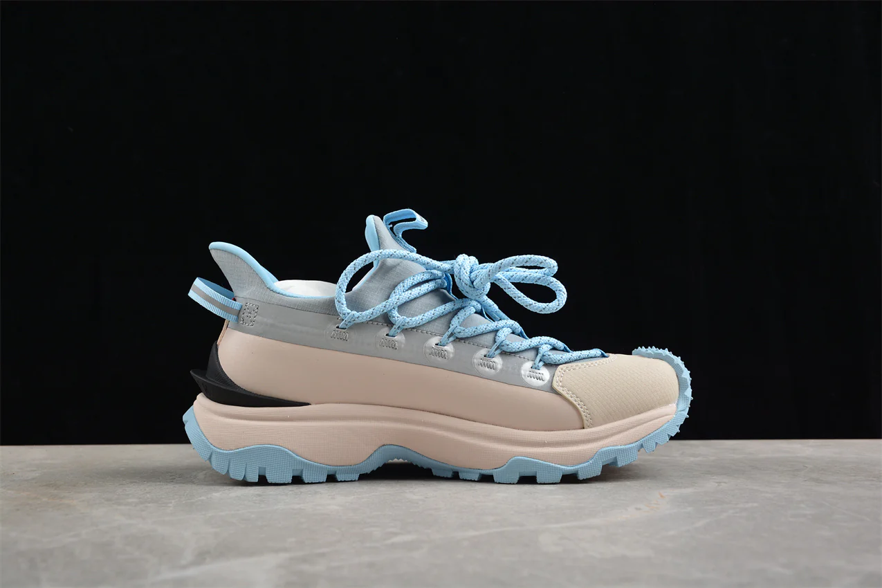 Moncler Low-Top Trailgrip Lite 2 Sneakers with Mountain Laces Light Blue