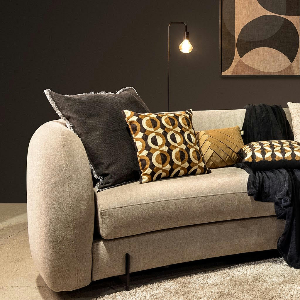 - Housse de coussin gris en coton-60x60 cm uni