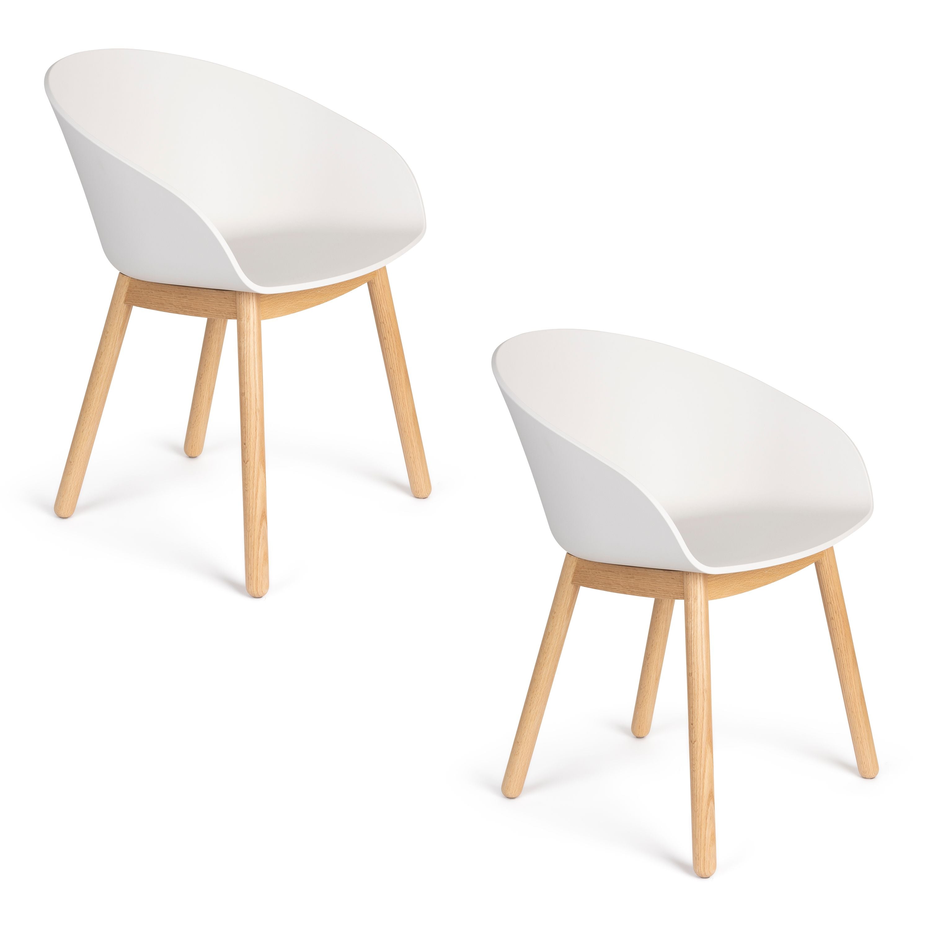 Zuiver Void Eetkamerstoelen Eiken Wit - Set van 2