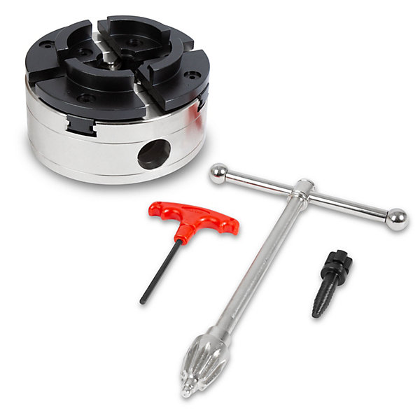 EBERTH Mandrin à quatre mâchoires de 125 mm, mandrin à 4 mors à centrage automatique, filetage de raccordement 1