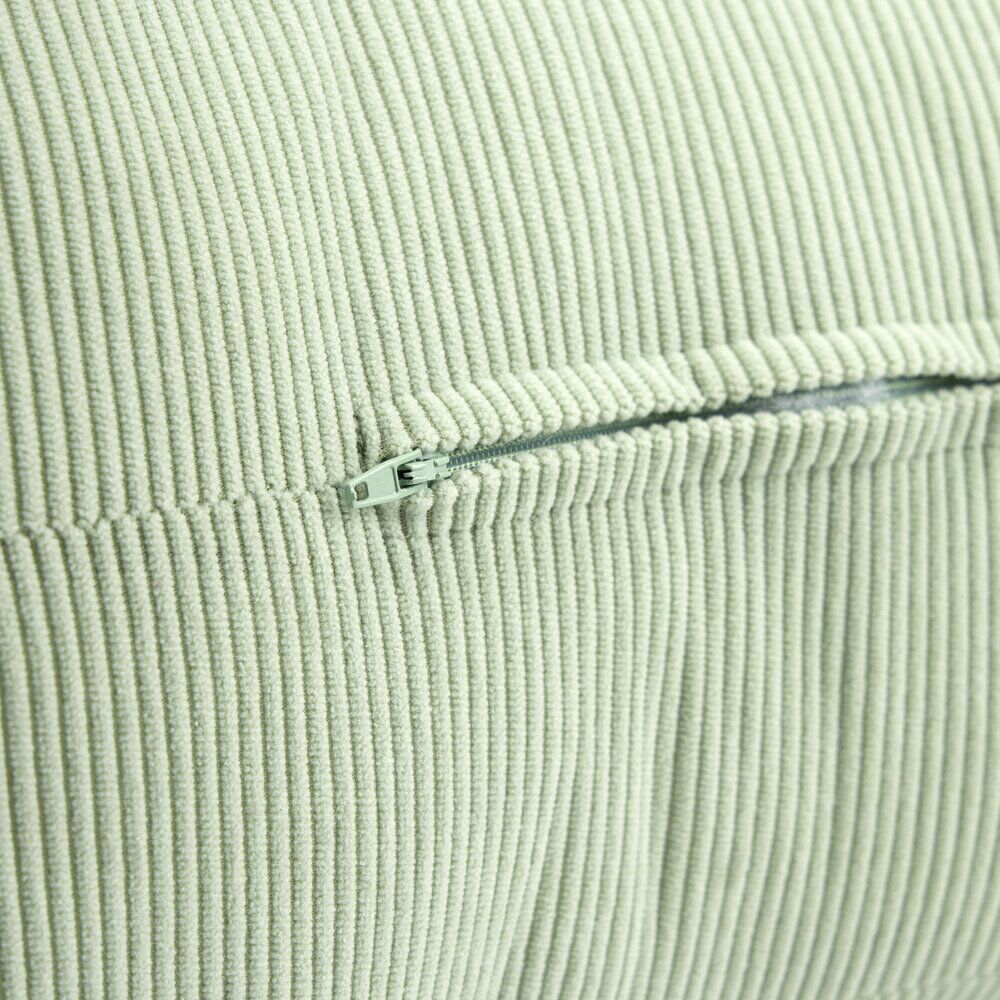 Coussin de dos polyester côtelé 55x35xép10cm (2 modèles vert ou blanc)