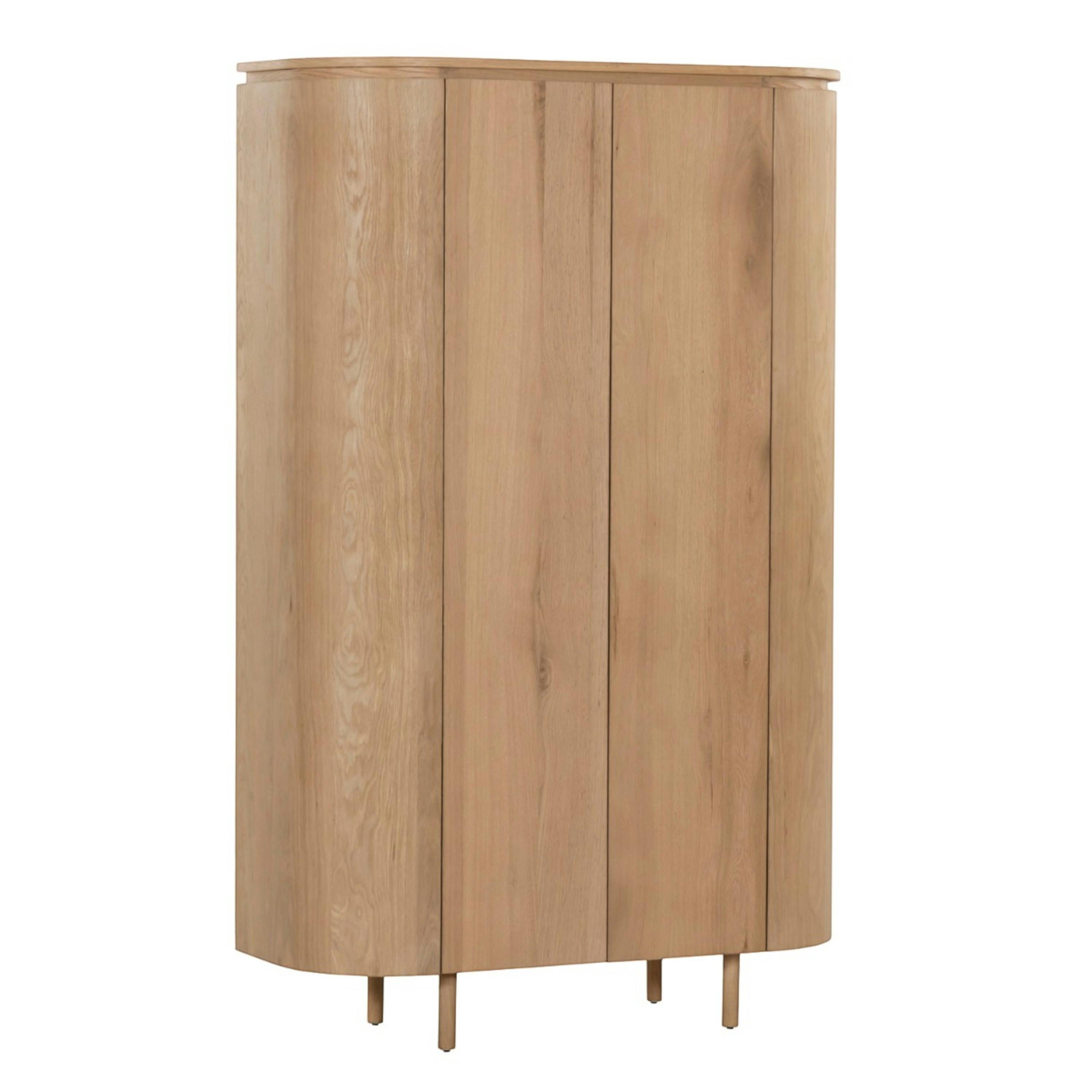 Buffet haut design en chêne clair 2 portes LOREN
